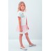 Embroidered dress for girl "Spring" mesh Pink